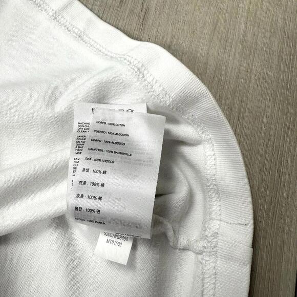 New Balance T-Shirt Mens Medium White USA Flag Patch Logo Athletic Heavy Weight - Picture 11 of 11